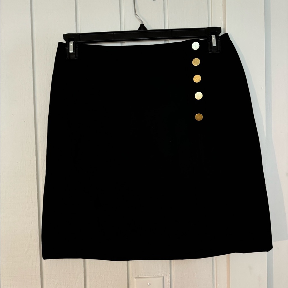 Cinthia Rowley Black Button-Up Pencil Skirt (Size 6)